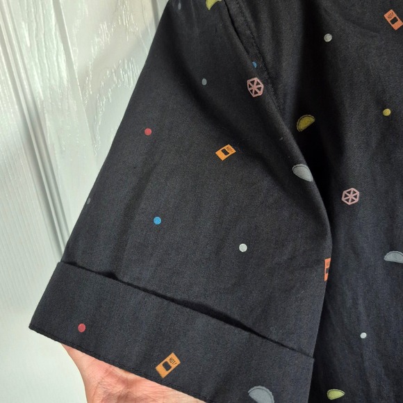 Taco Bell black button down employee graphic shirt short sleeve men's medium - Picture 6 of 9